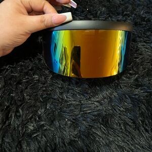 Gold and Black Visor Sunglasses